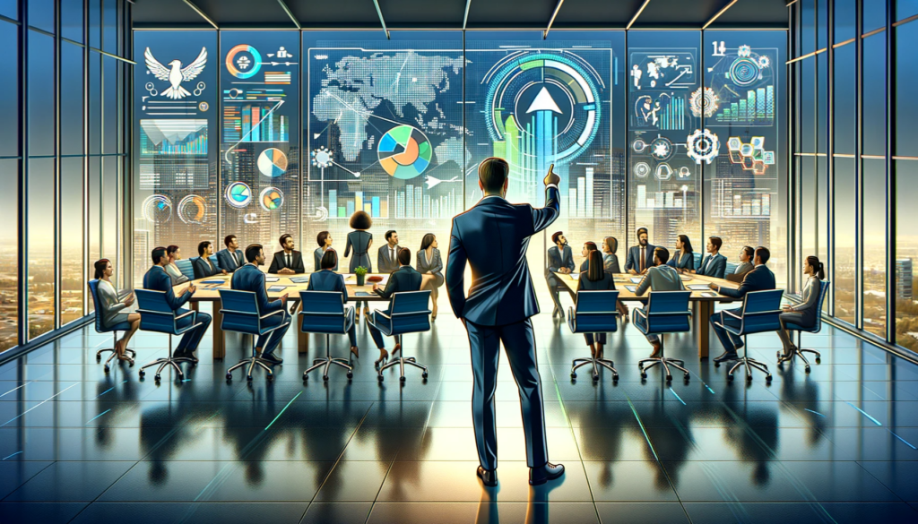 Project manager leading a successful team, showcasing key management traits.